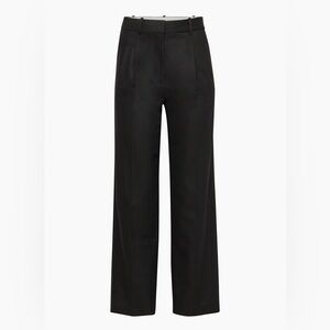 NWT Wilfred Aritzia The Effortless Pant in Wool-Cashmere Black Size 2